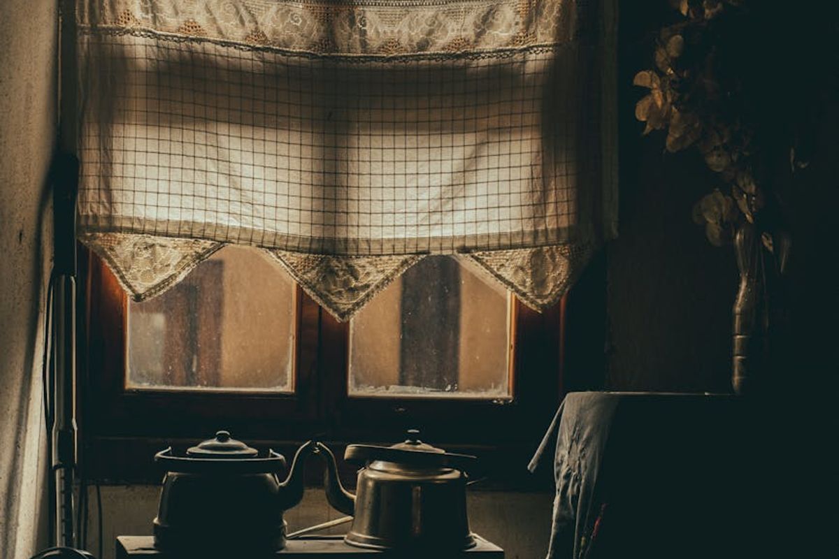 Calm atmospheric shot of a window with natural light